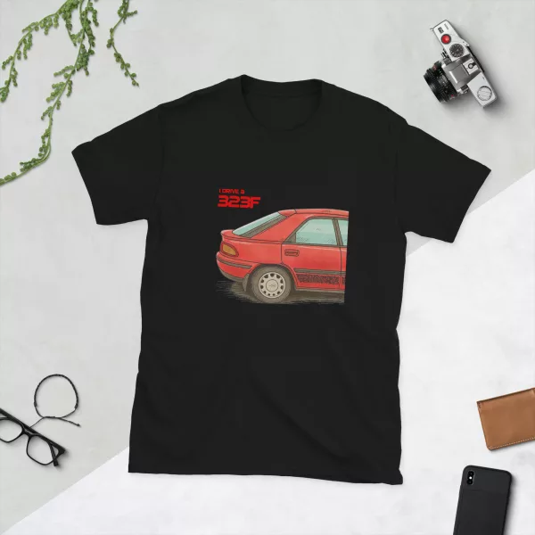 Mazda 323F Design Short-Sleeve Unisex T-Shirt - Image 2